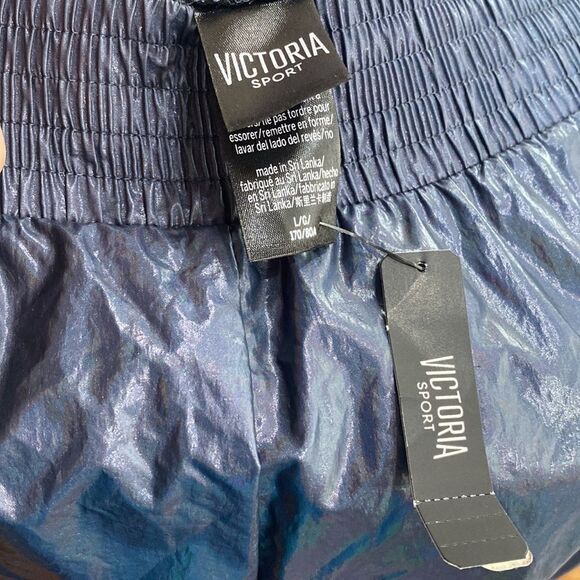 Victorias Secret VSX Sport Cargo Shine Jogger Track Pants Teal Blue - Picture 13 of 16